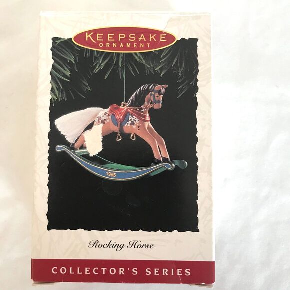 VTG Hallmark Keepsake Collector Series Christmas Ornament 1995 Rocking Horse - Picture 2 of 9